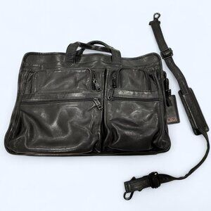 Vintage Tumi Alpha Expandable Large Briefcase Laptop Bag Napa Leather Black